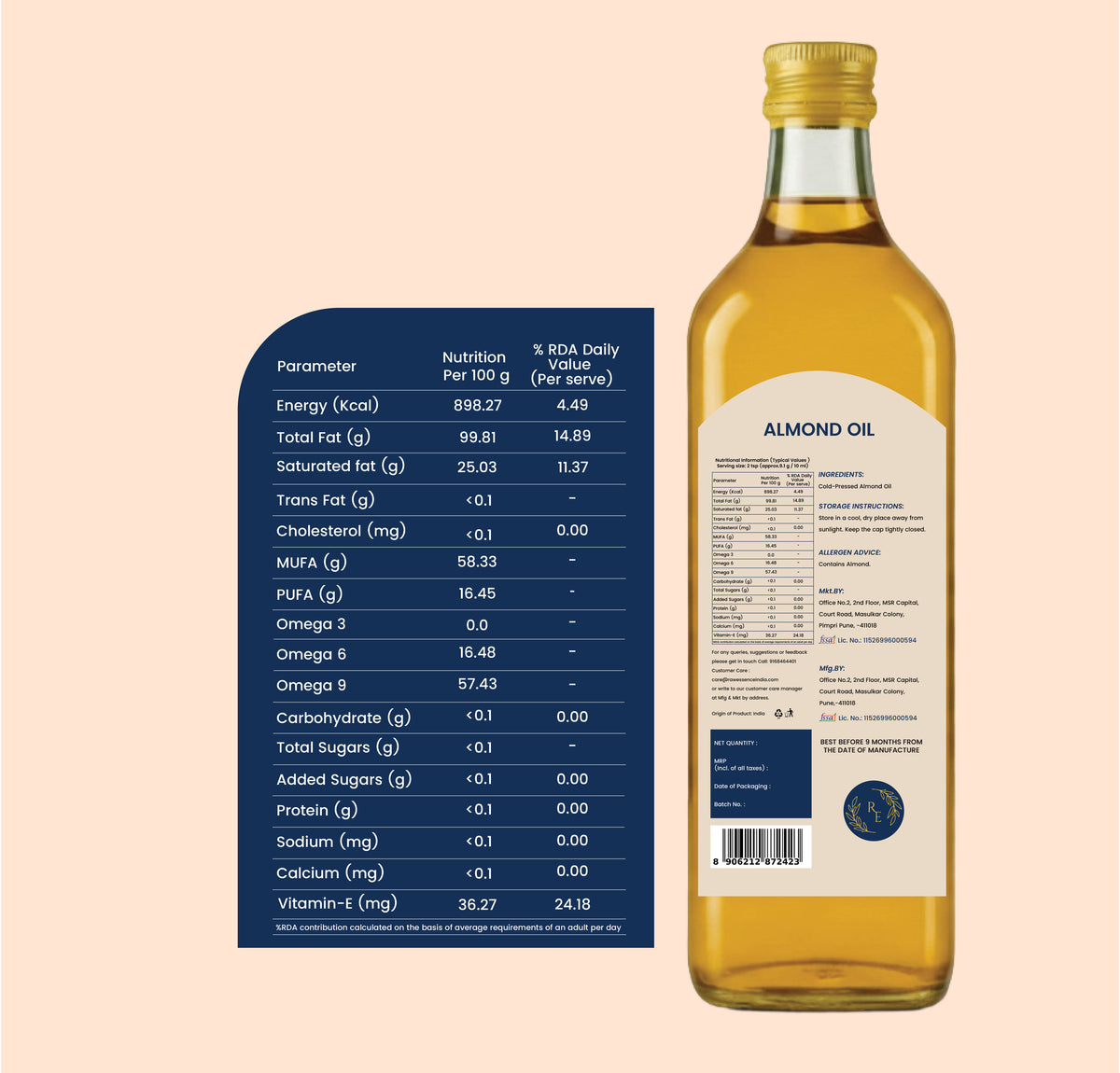 Cold Pressed Almond Oil