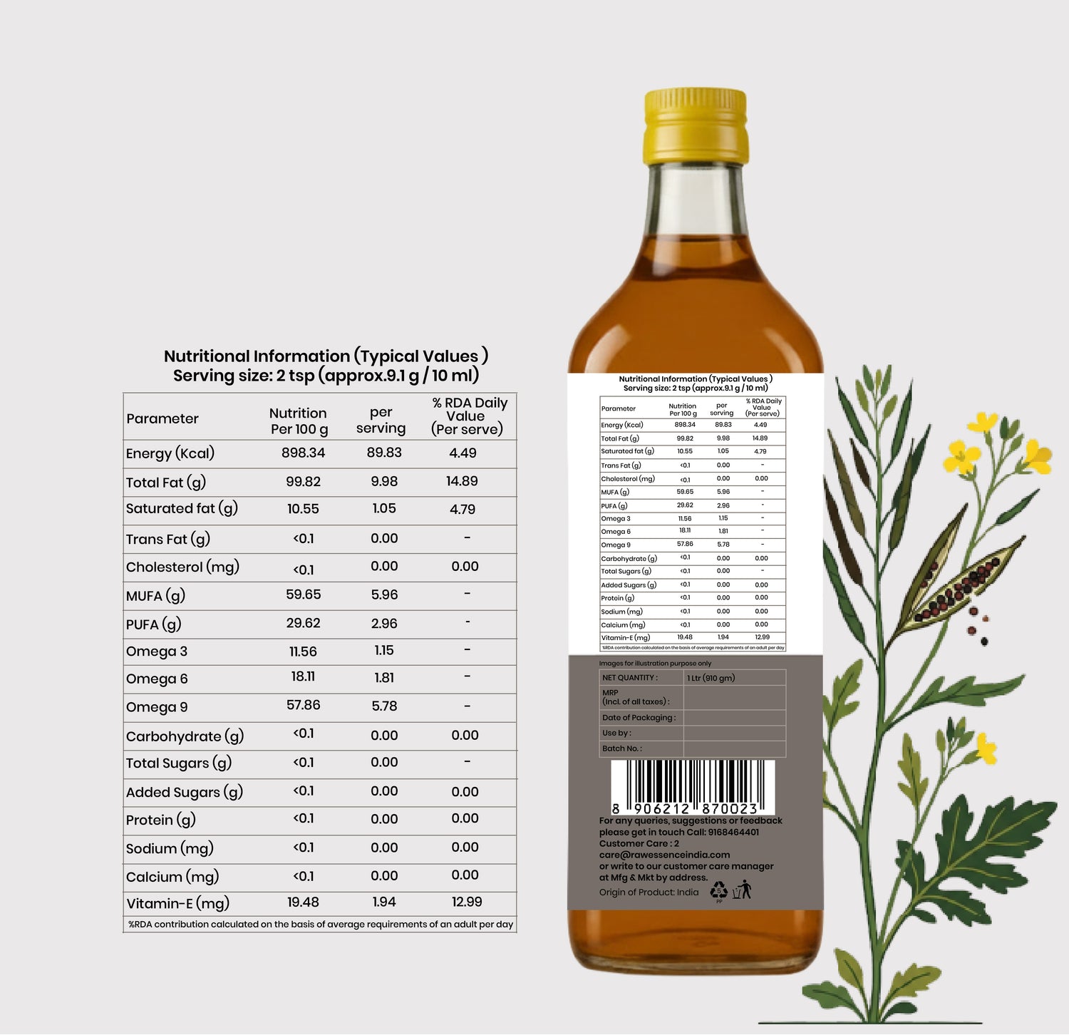 Cold Pressed Mustard Oil