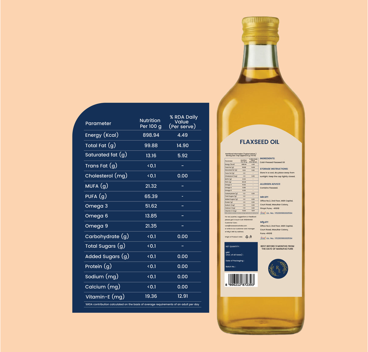 Cold Pressed Flaxseed Oil