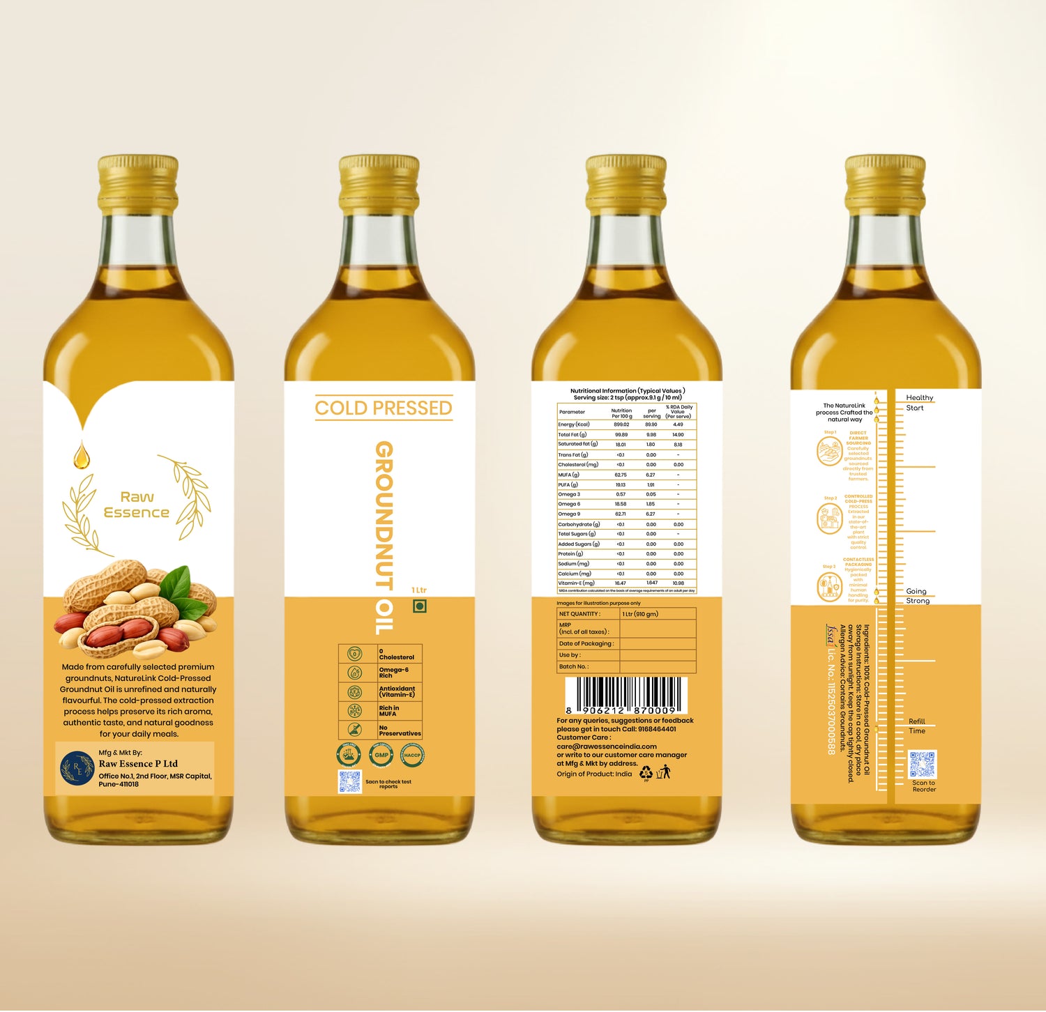 Cold Pressed Groundnut Oil