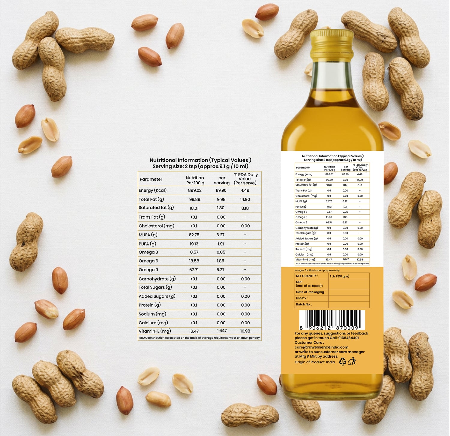 Cold Pressed Groundnut Oil